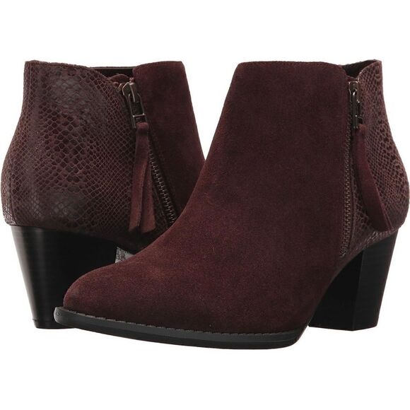 Vionic Women's Anne Java Ankle Boots Suede Leather Snake Print Women’s Size 5 - Picture 1 of 11